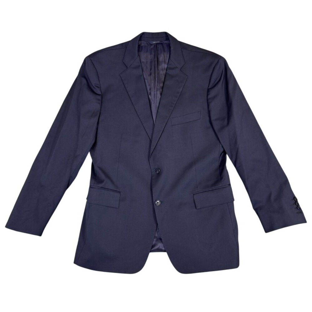 Brooks Brothers Made in Italy Mens Navy Blue Two Button Blazer Suit Jacket 44R